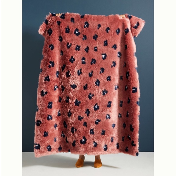 Faux Fur Throw Blanket Leopard 
